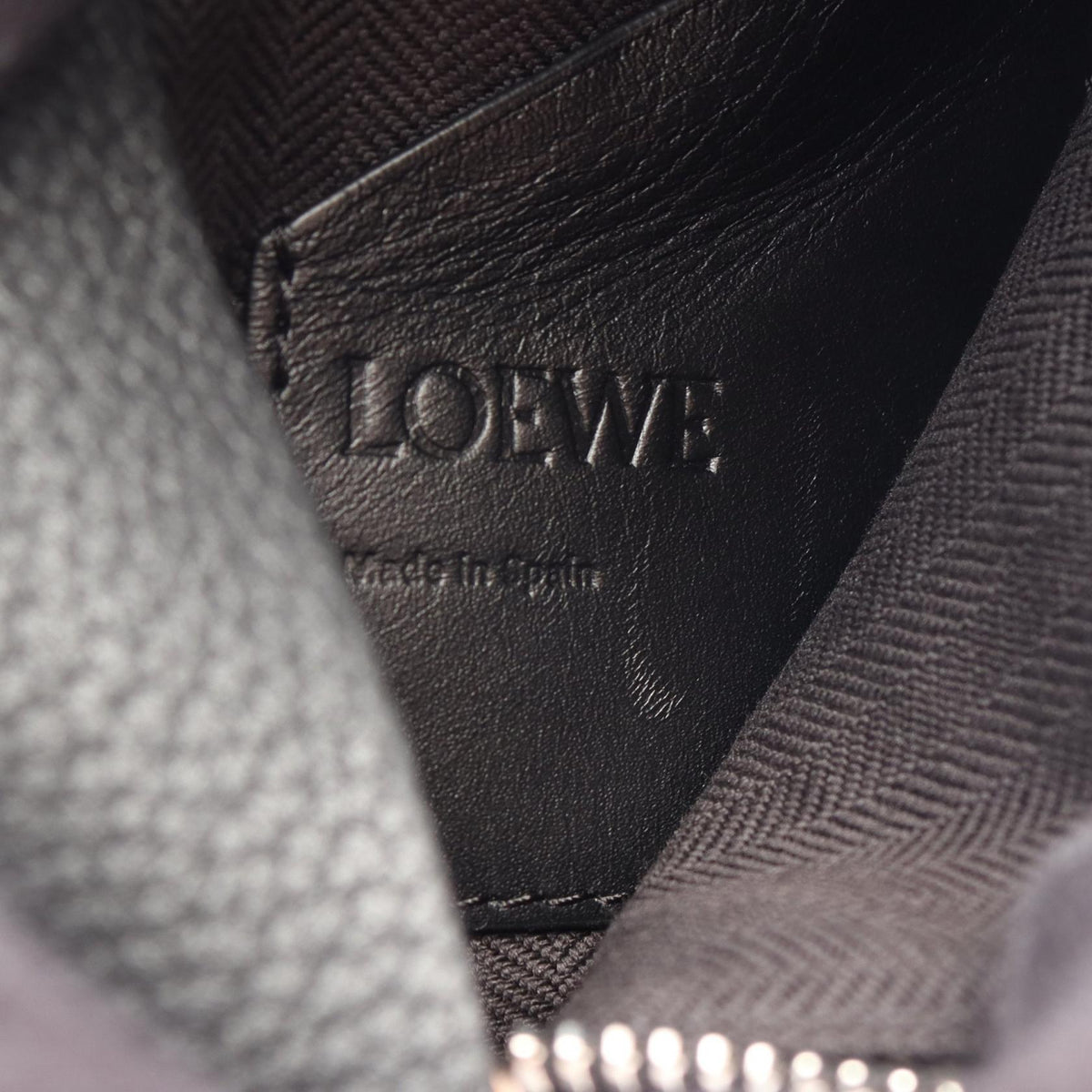 LOEWE Anagram Vertical T-Pocket Waist bag Body bag Black leather C660P02X01 2106800638998