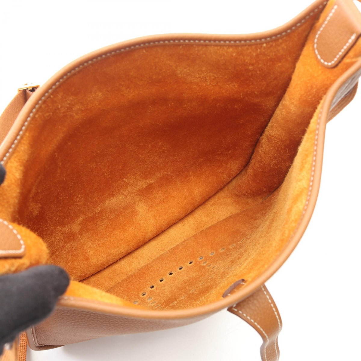 HERMES Evelyne 3 Troyes PM Shoulder BagGold Gold Brown Taurillon Clemence leather Taurillon Clemence 2101220057497
