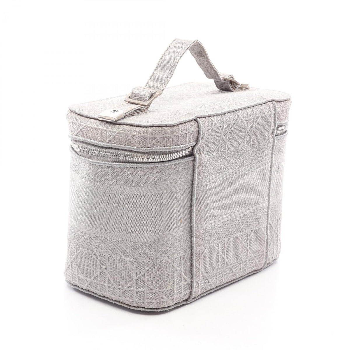 Dior DIORTRAVE Vanity Cannage Handbag Gray canvas 2101220057527
