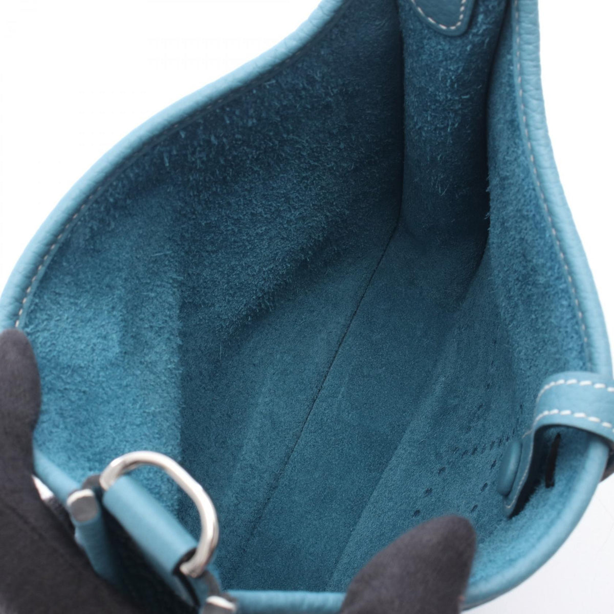 HERMES Evelyne23 Shoulder BagNew Blue Jeans New Blue Jeans Blue Taurillon Clemence leather Taurillon Clemence 2104102527798