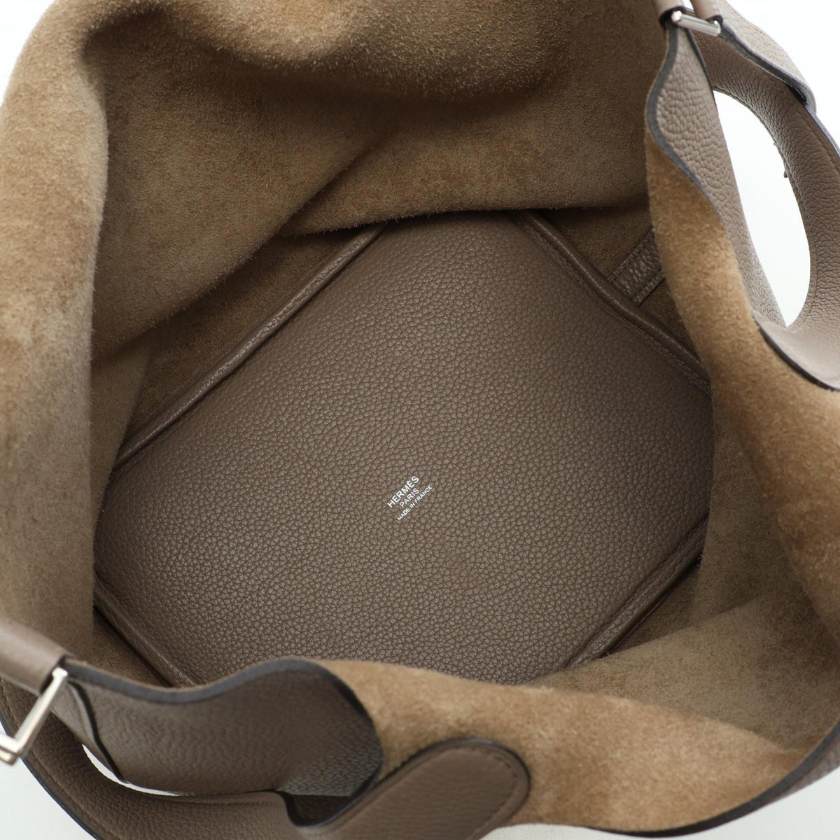 HERMES Picotin Lock MM HandbagGris tourterelle Gris tourterelle Gray Taurillon Clemence leather Taurillon Clemence 2107601171356