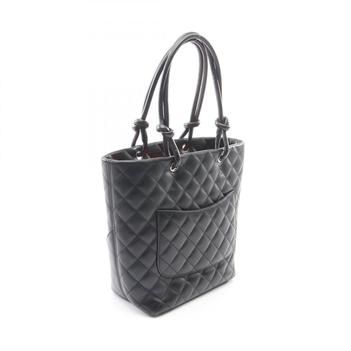 CHANEL Black Cambon line medium leather�Patent leather A25167 2120100035165