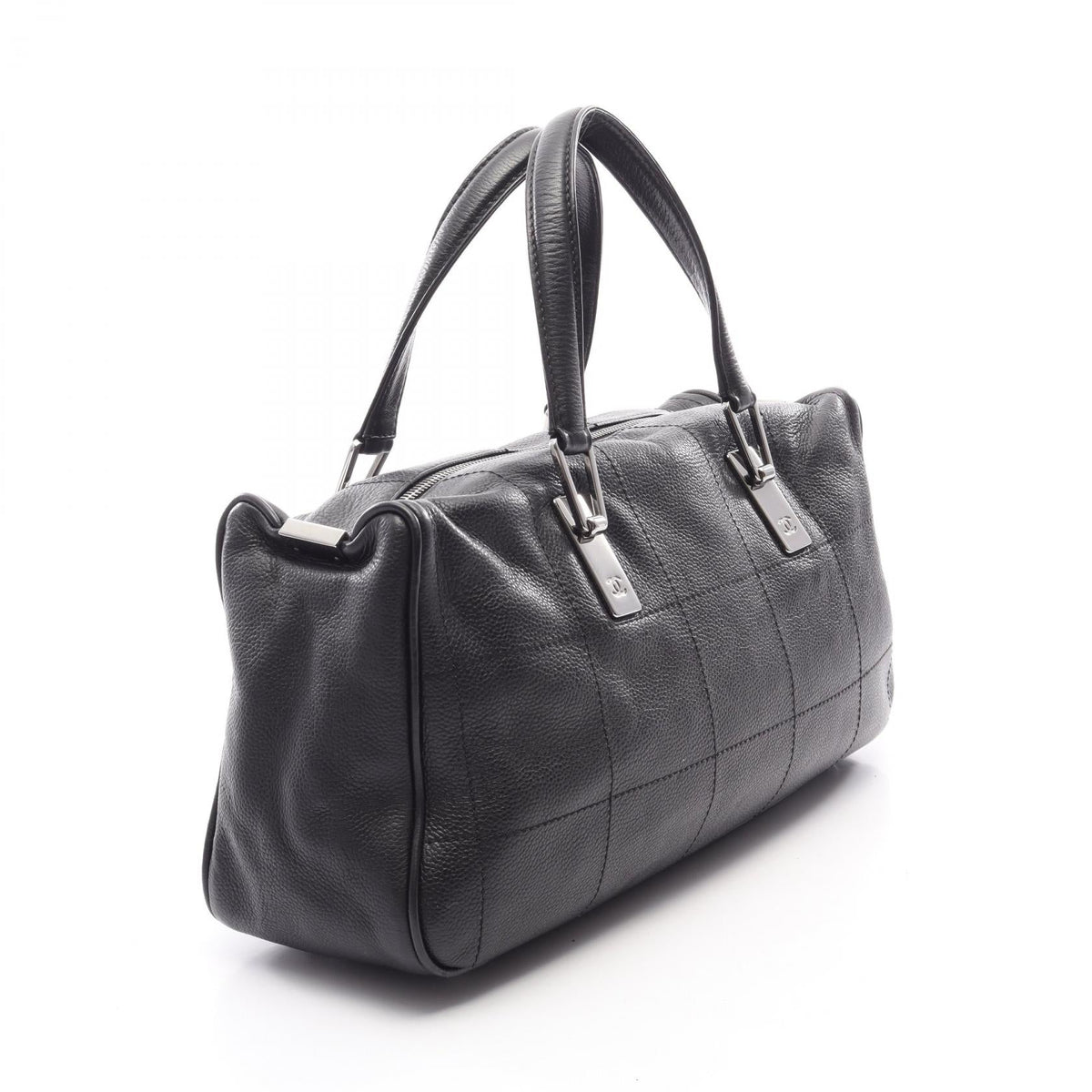 CHANEL Black Chocolate bar Grained Calfskin leather 2104102528474