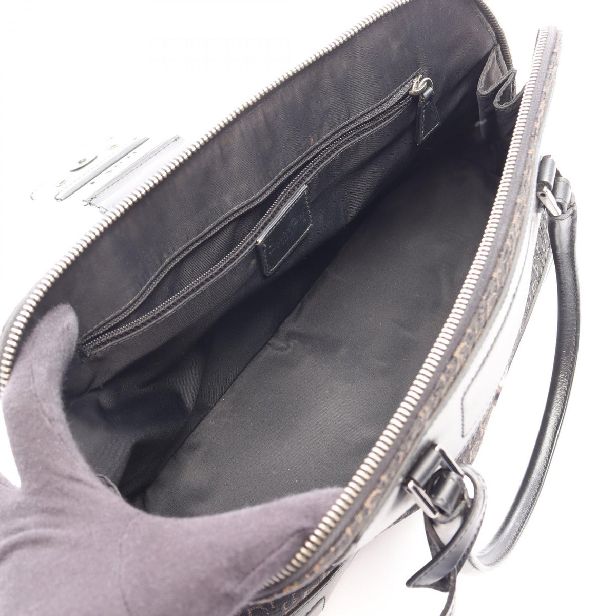 Dior street chic trotter Handbag Black canvas leather 2101220054793