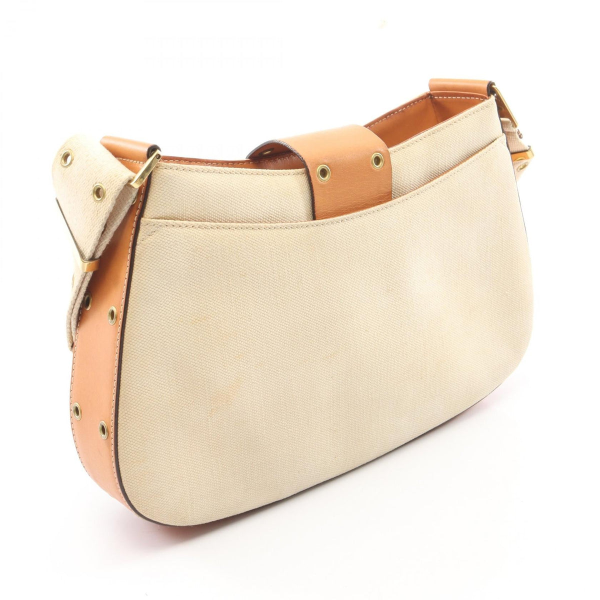 Dior Street Chic Columbus Shoulder Bag Beige/Brown canvas�leather 2101220054922