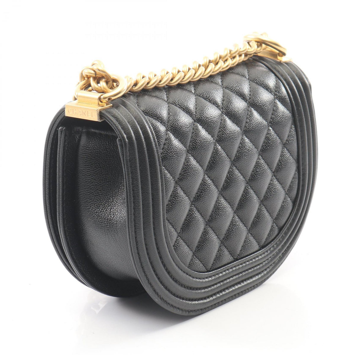 CHANEL Black Boy Chanel Small Grained Calfskin leather AS3350 2106800638349