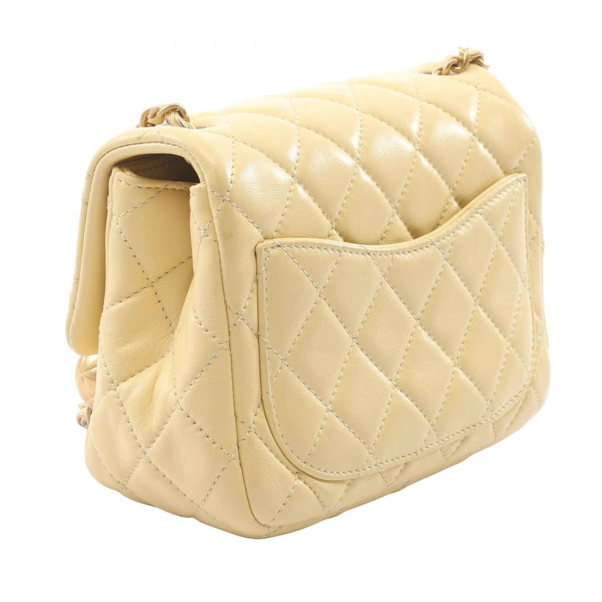 CHANEL Yellow Mini Matelasse Lambskin (sheep leather) 2106800638394