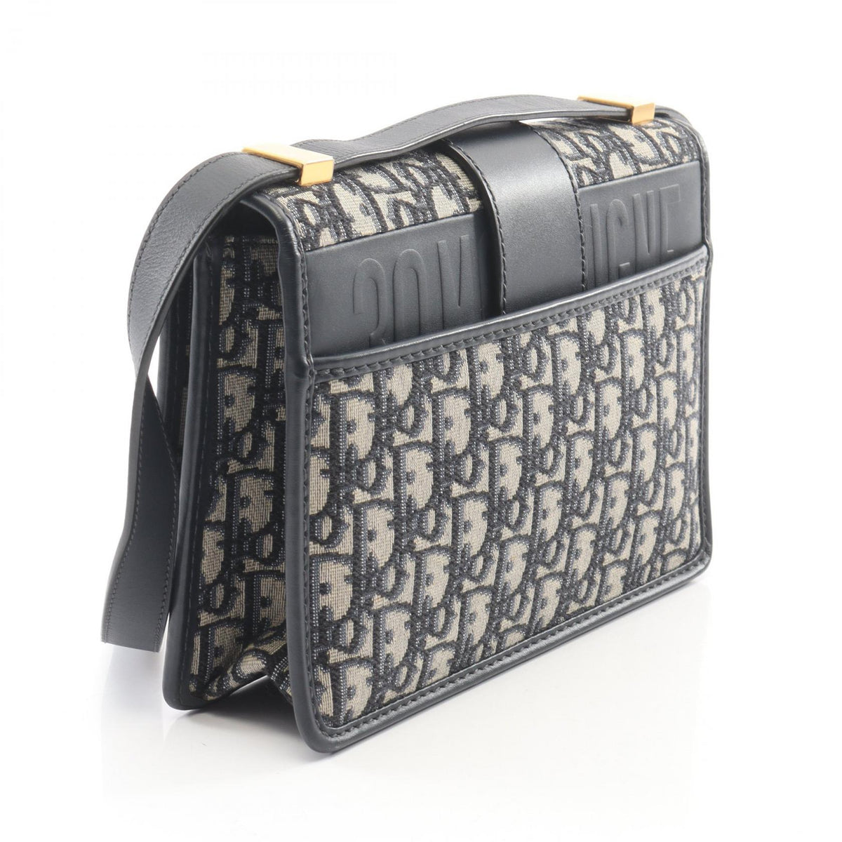 Dior 30 MONTAIGNE Oblique Jacquard Shoulder Bag Navy/Beige/Black canvas�leather M9203UTZQ 2106800638172