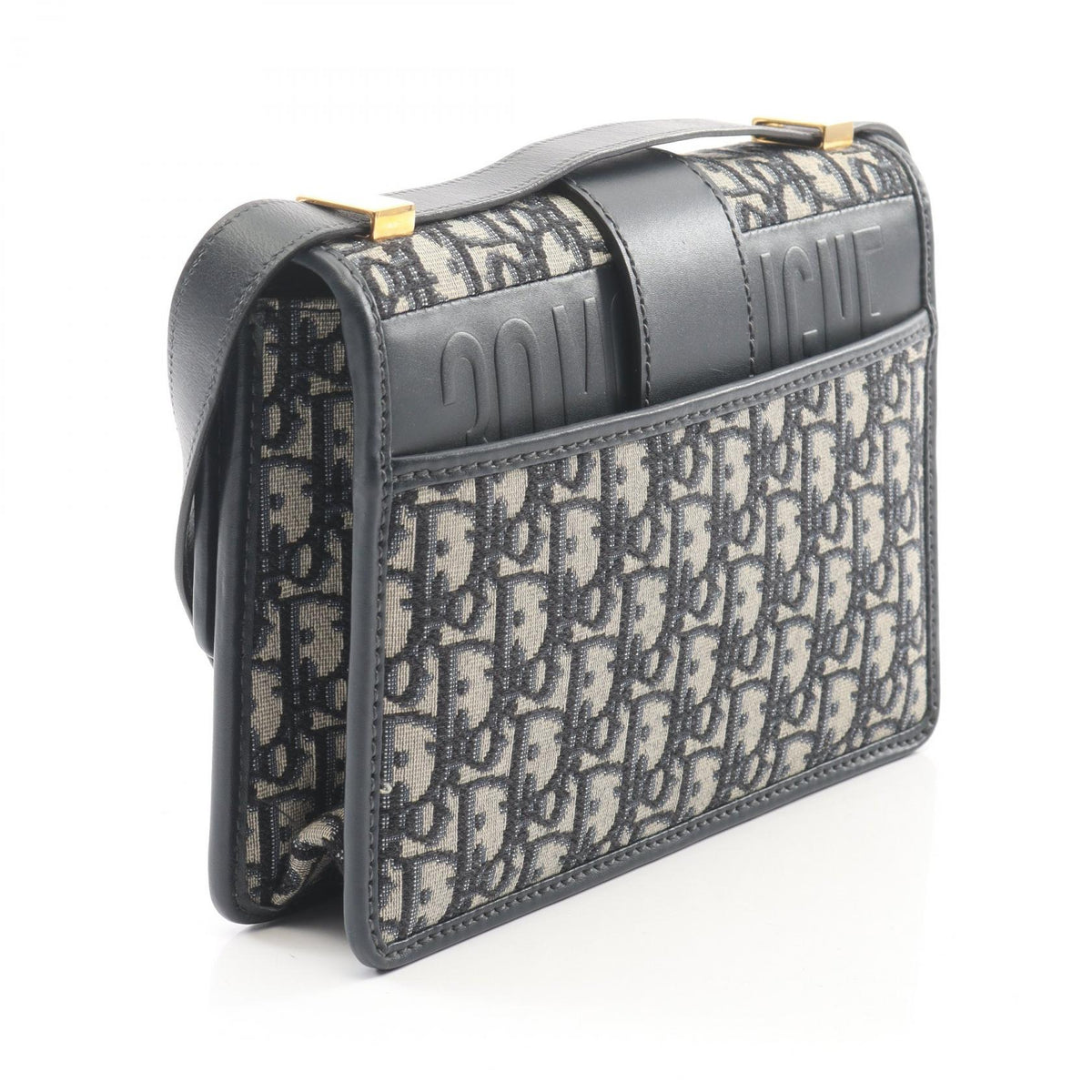 Dior 30 MONTAIGNE Oblique Jacquard Shoulder Bag Navy/Beige/Black canvas�leather M9203UTZQ 2106800638165