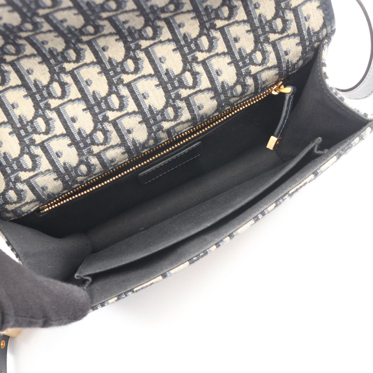 Dior 30 MONTAIGNE Oblique Jacquard Shoulder Bag Navy/Beige/Black canvas�leather M9203UTZQ 2106800638165