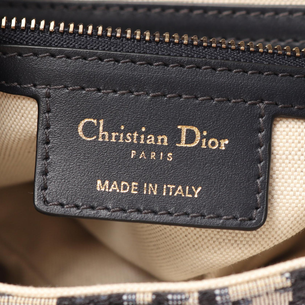 Dior Saddlebag in oblique jacquard Handbag Navy/Beige/Black canvas�leather M0455CTZQ 2106800638196