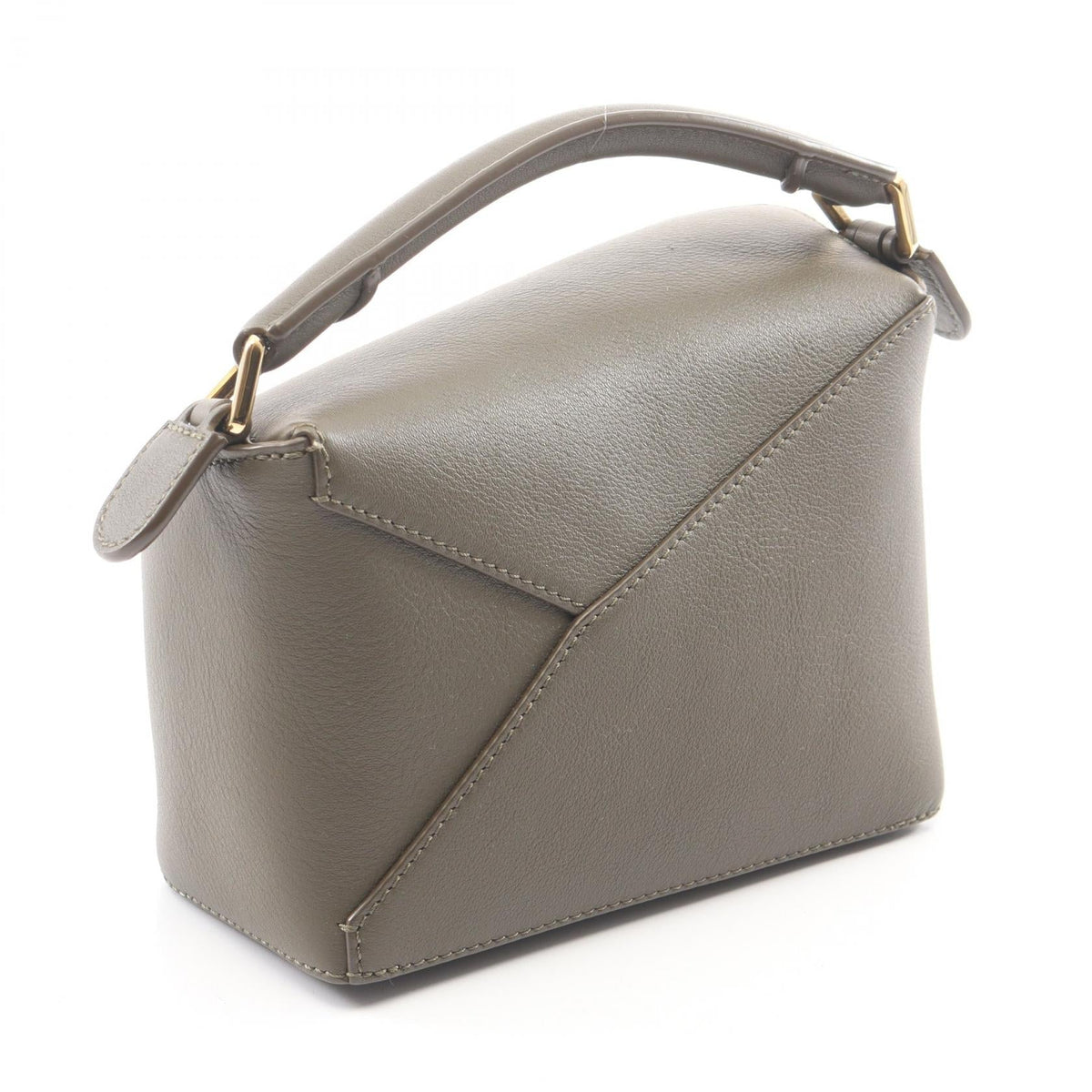 LOEWE PUZZLE EDGE MINI 2-WAY Handbag Khaki leather A510P88X26 2120900131999