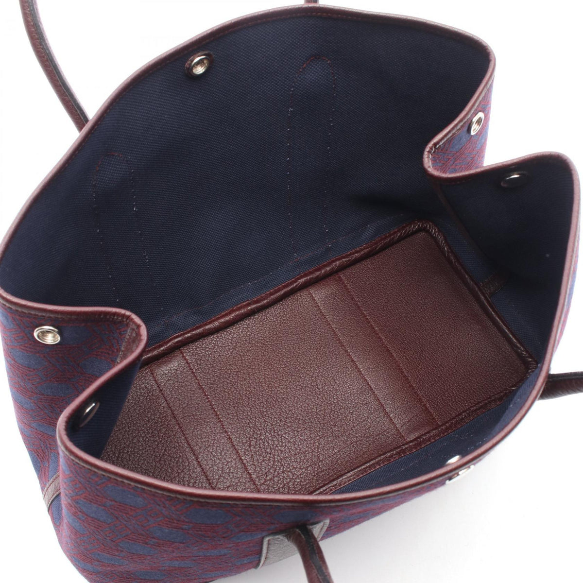HERMES Garden party PM Tote BagBordeaux Bordeaux Bordeaux/Navy Toile So H canvas Toile So H / Negonda leather 2106800638240