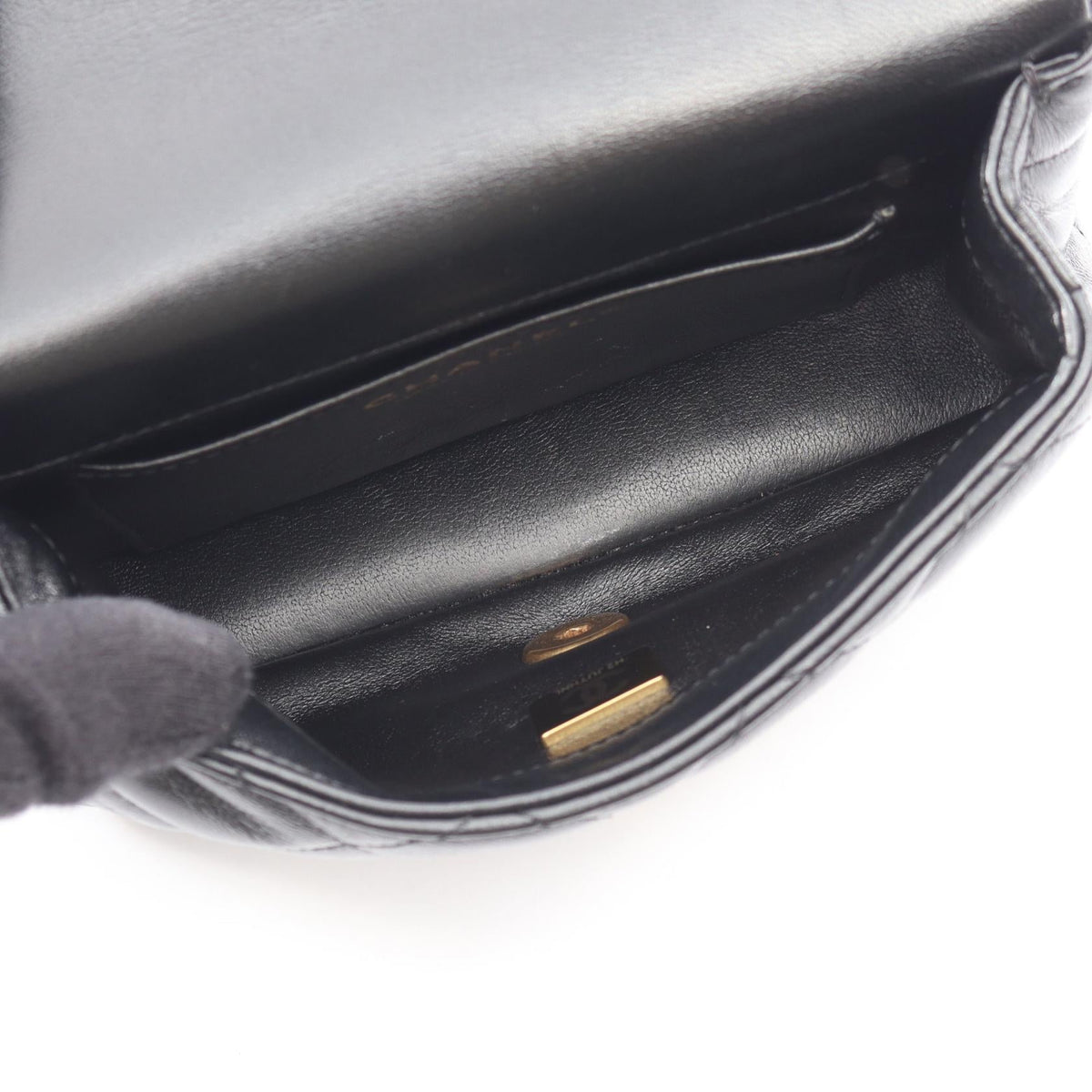 CHANEL Black Matelasse Lambskin (sheep leather) 2101220054564