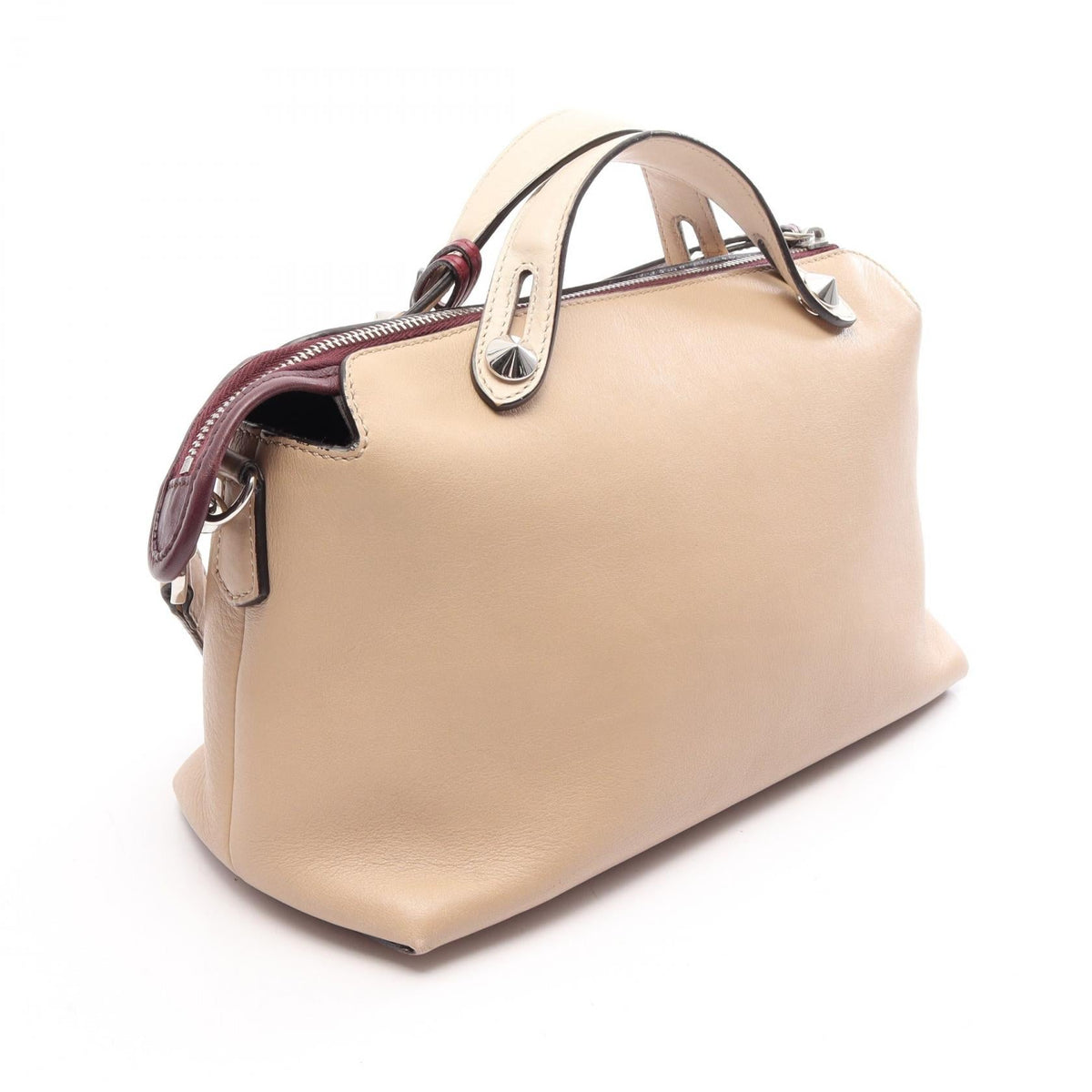 FENDI BY THE WAY MEDIUM (2-Way) Handbag Beige/Bordeaux leather 2101220051228