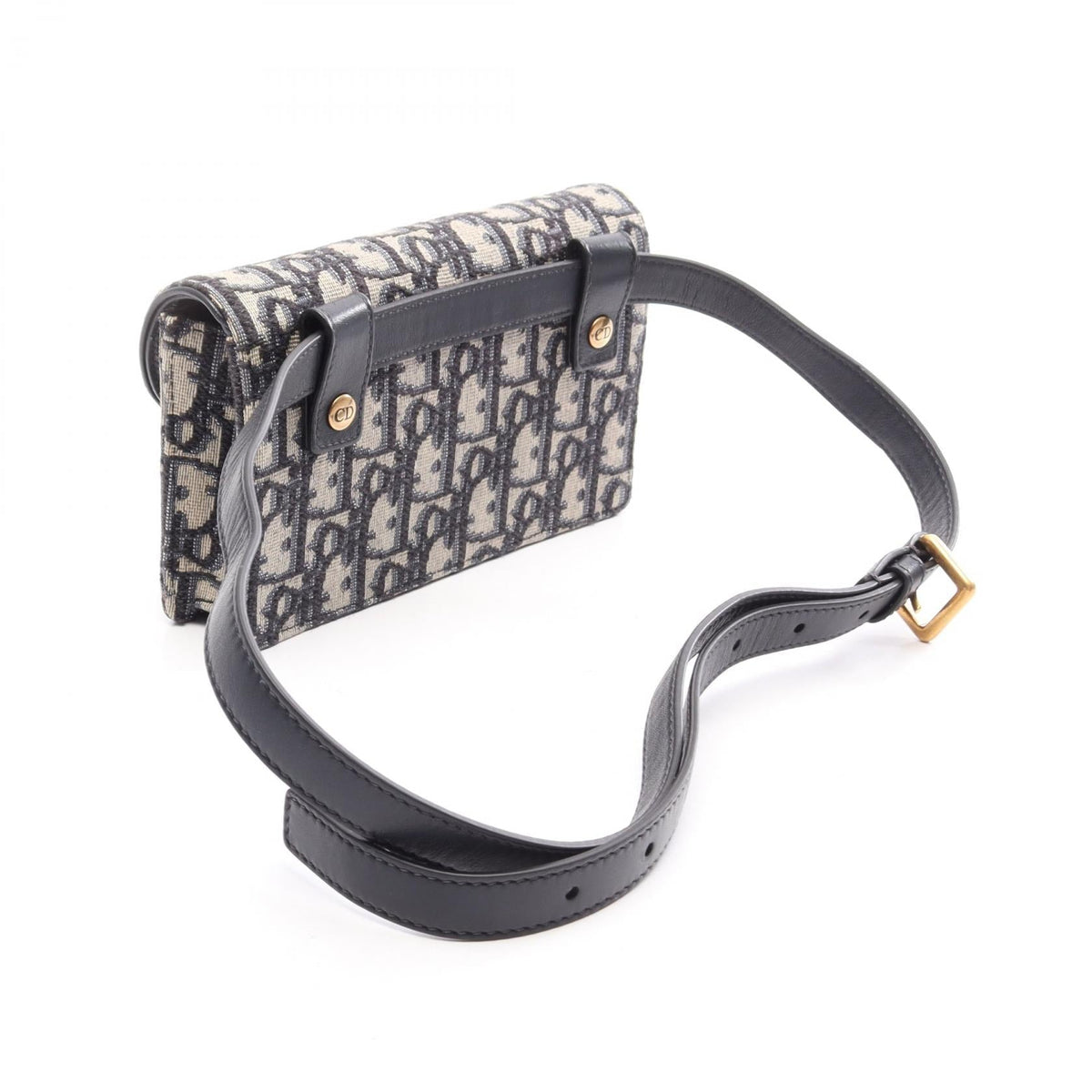 Dior SADDLE Oblique Jacquard Waist bag Body bag Beige/Navy canvas�leather 2101220051327