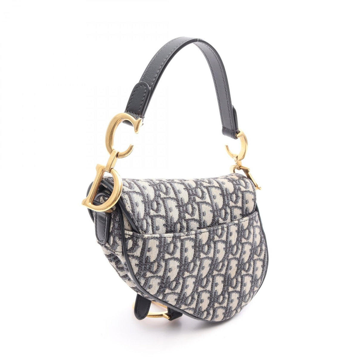 Dior Mini Saddlebag in Oblique Jacquard Handbag Beige/Navy canvas�leather 2101220051488