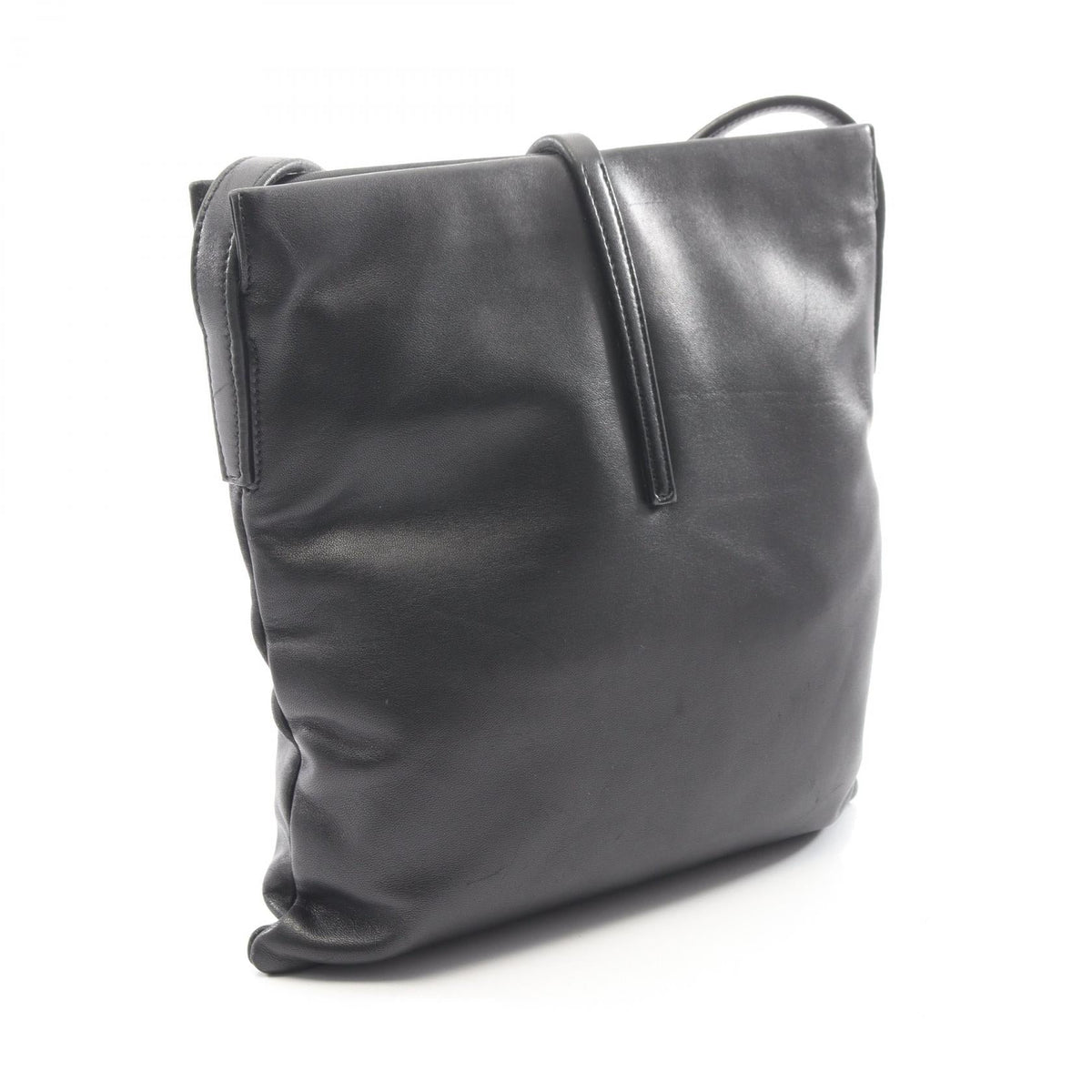 LOEWE anagram Shoulder Bag Black leather 2101220051617
