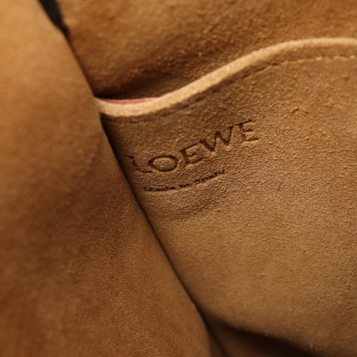 LOEWE GATE Bucket Shoulder Bag Black/Brown leather Raffia 2101220051716