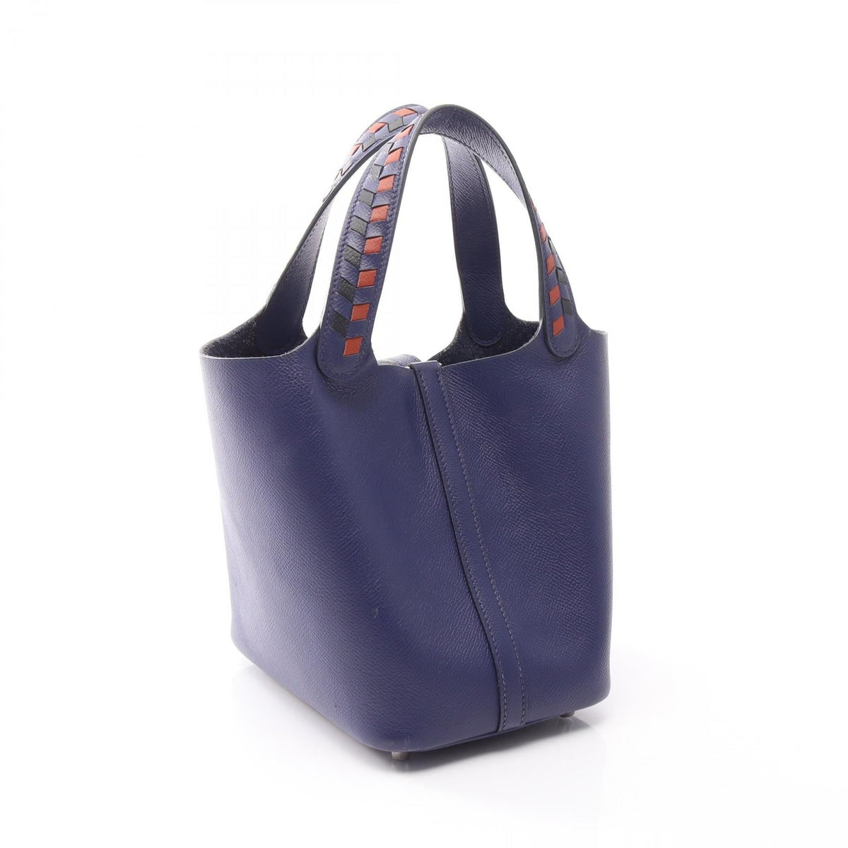 HERMES Picotin Rock PM Tresage HandbagBlue encre Blue encre Navy/Black/Brown/Brique Epsom leather Epsom 2107601171004