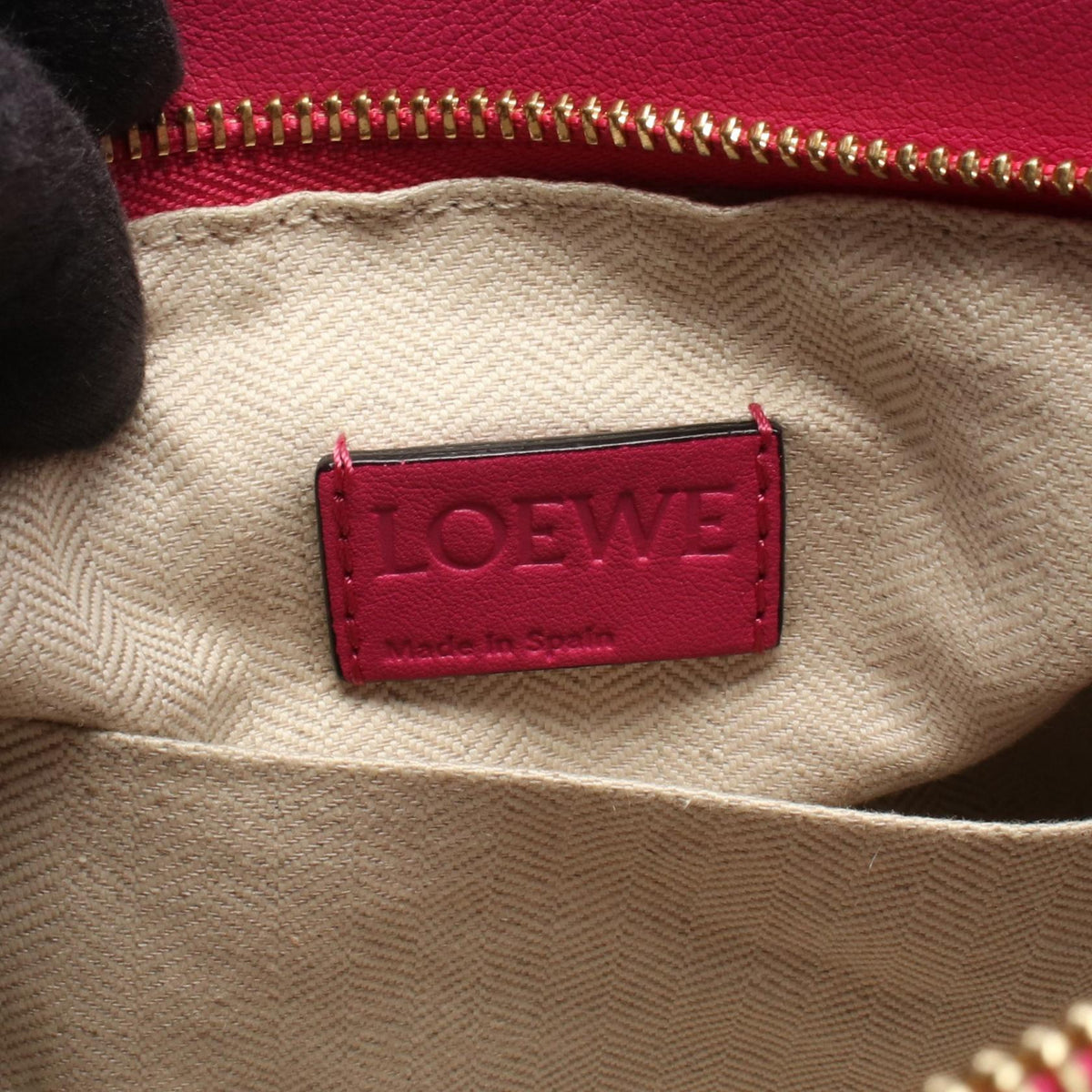 LOEWE Puzzle Bag Medium 2WAY Handbag Pink leather 2101220045081