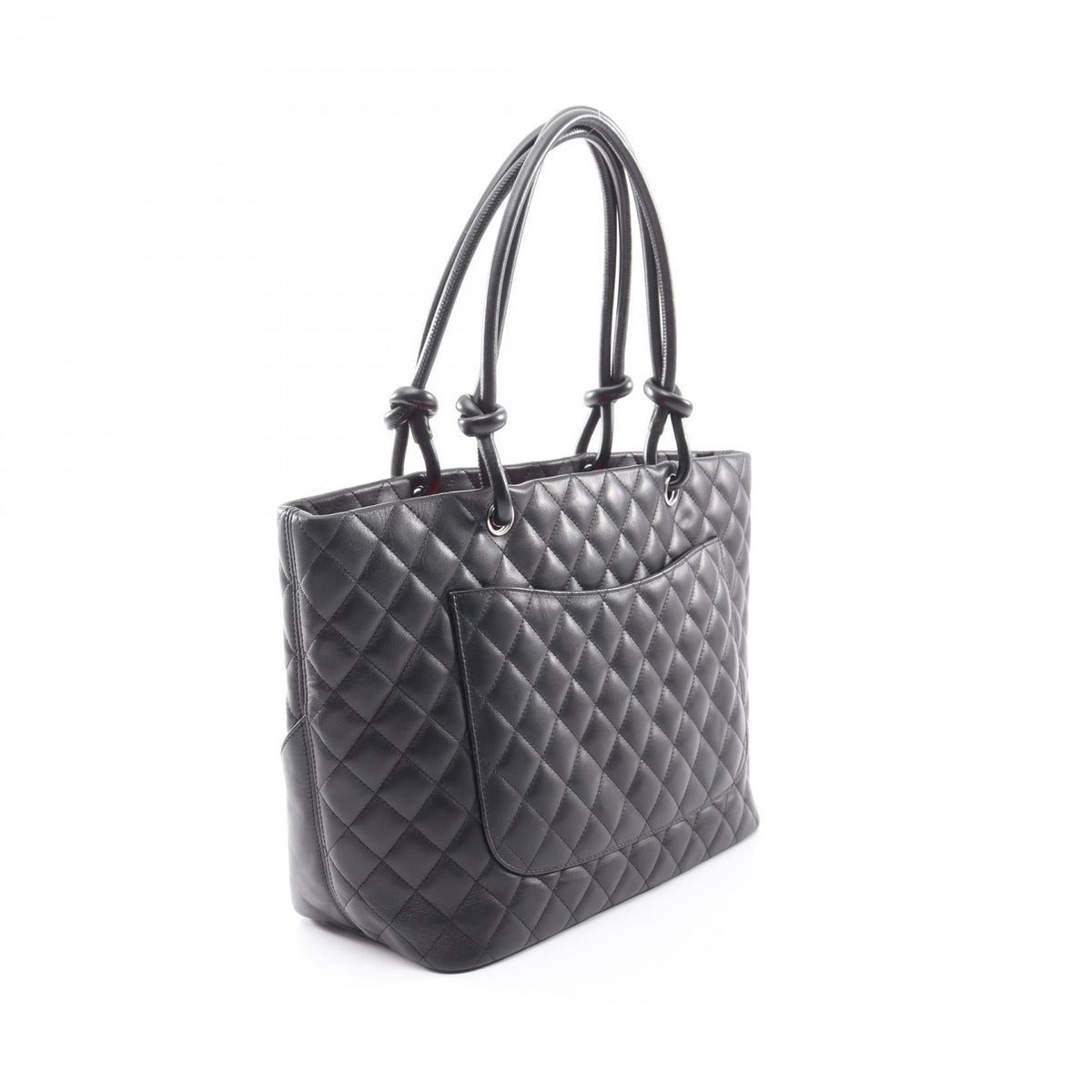 CHANEL Black Cambon Line Large leather�Patent leather A25169 2101220045128