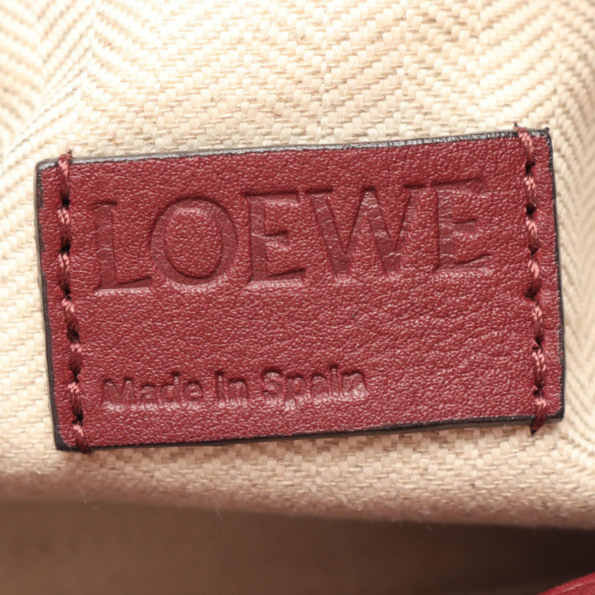 LOEWE PUZZLE BAG SMALL (2-Way) Handbag Pink/Bordeaux/Brown leather 2101220045159