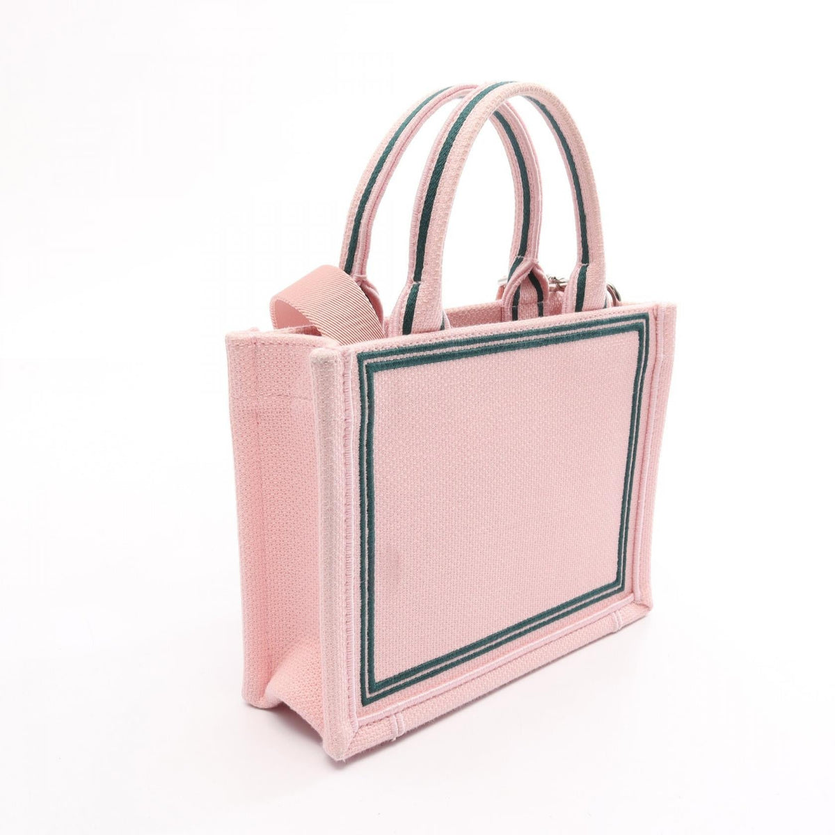 Dior BOOK TOTE Small 2-Way Tote Bag Pink/Green canvas 2104102526371