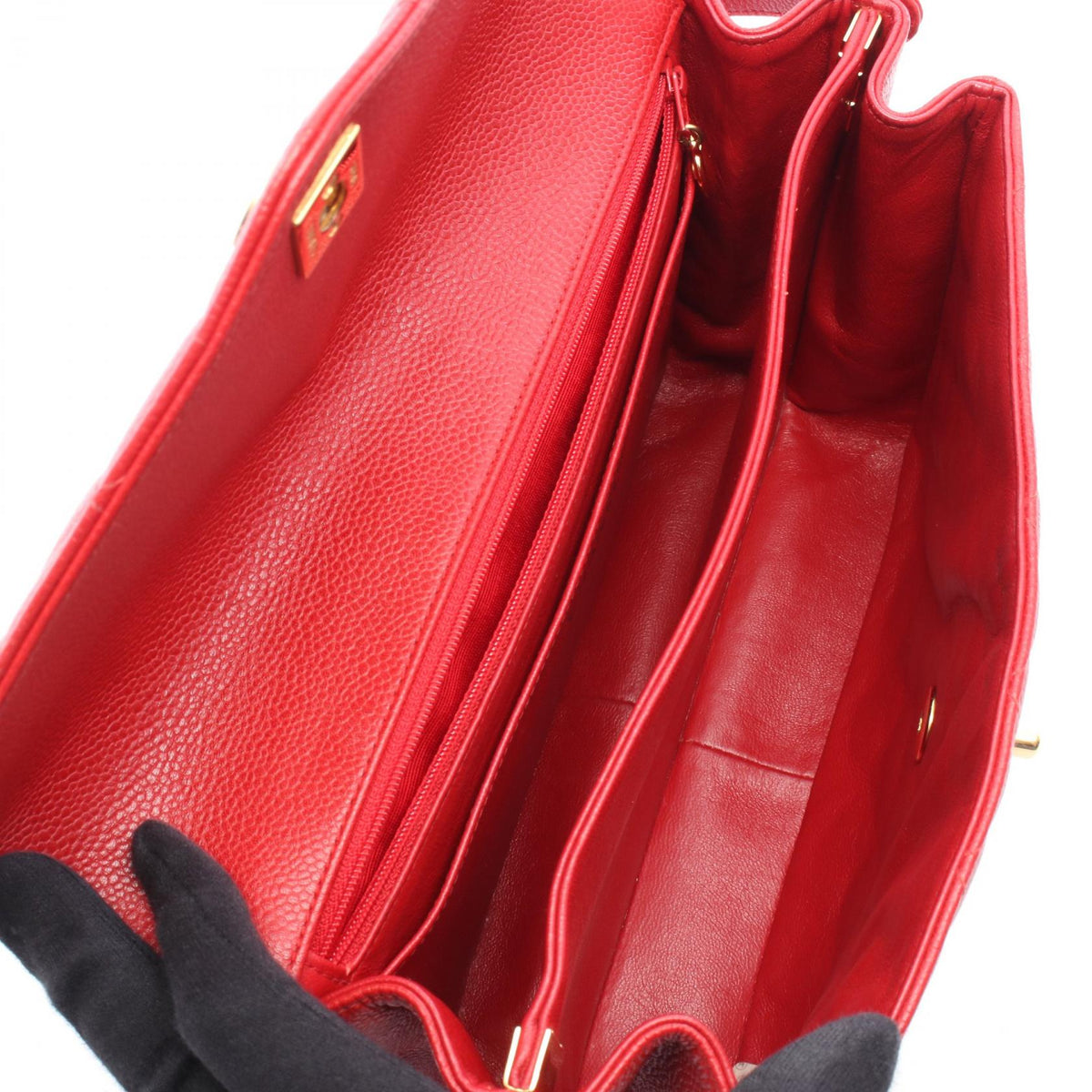 CHANEL Red Matelasse Grained Calfskin leather 2101220044947