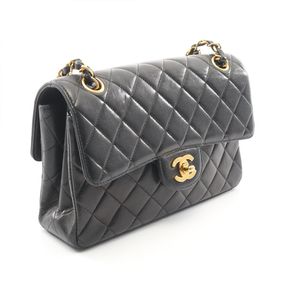 CHANEL Black Matelasse double face Lambskin (sheep leather) 2101220044107