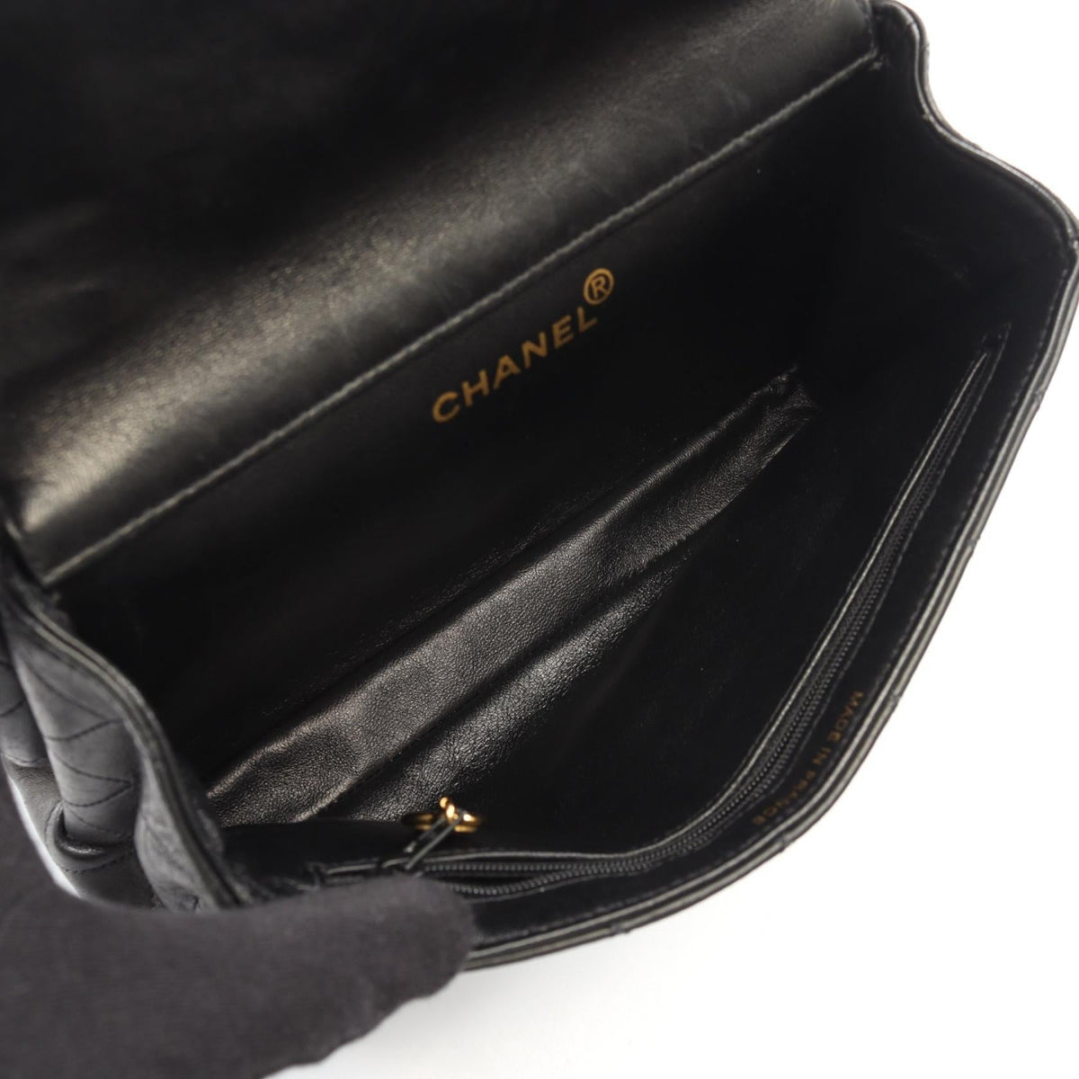 CHANEL Black Matelasse double face Lambskin (sheep leather) 2101220044107