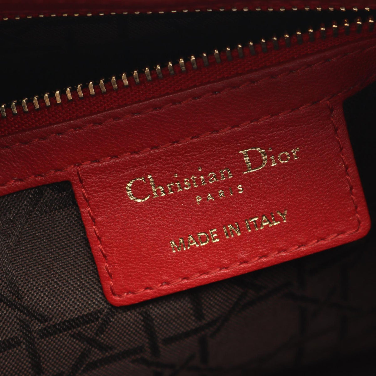 Dior Lady Christian Dior Large Cannage 2WAY Handbag Red leather 2101220044343