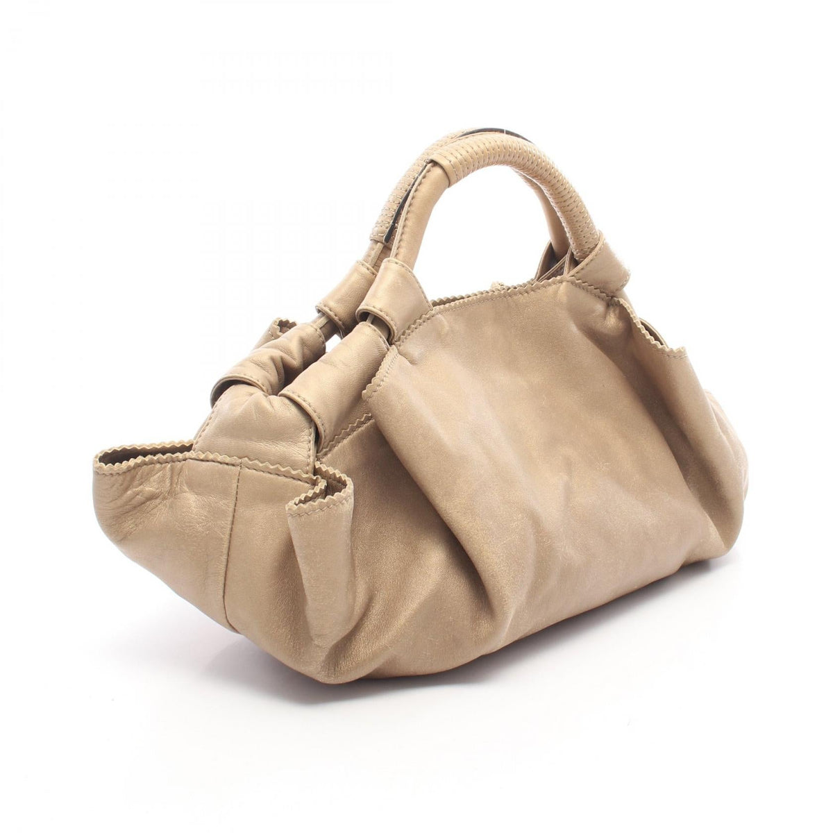 LOEWE Nappa Aire Handbag Gold leather 2101220043506