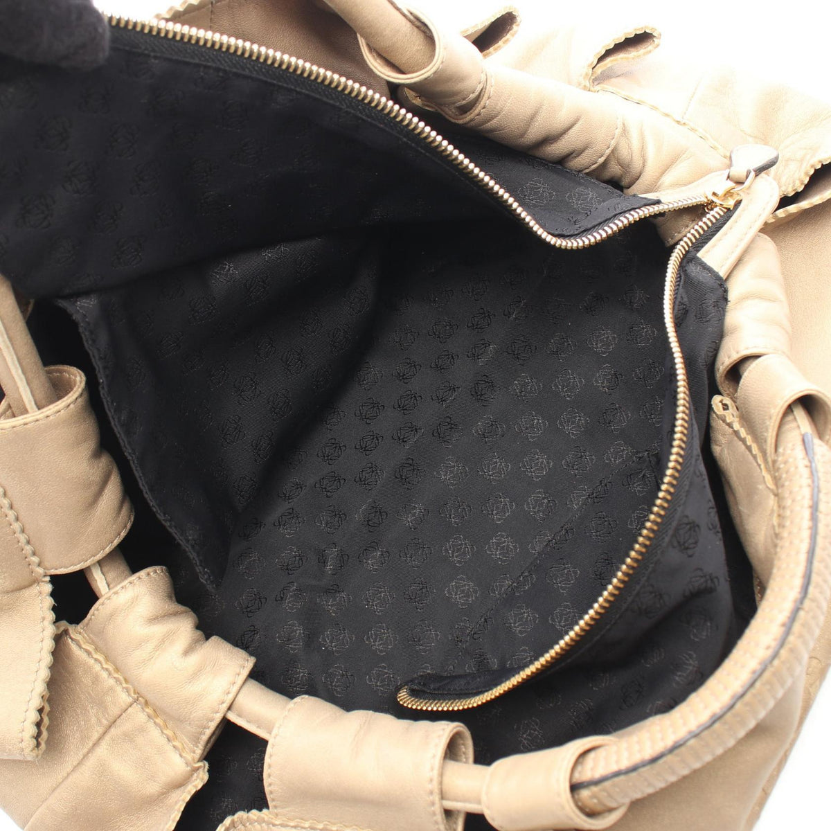 LOEWE Nappa Aire Handbag Gold leather 2101220043506