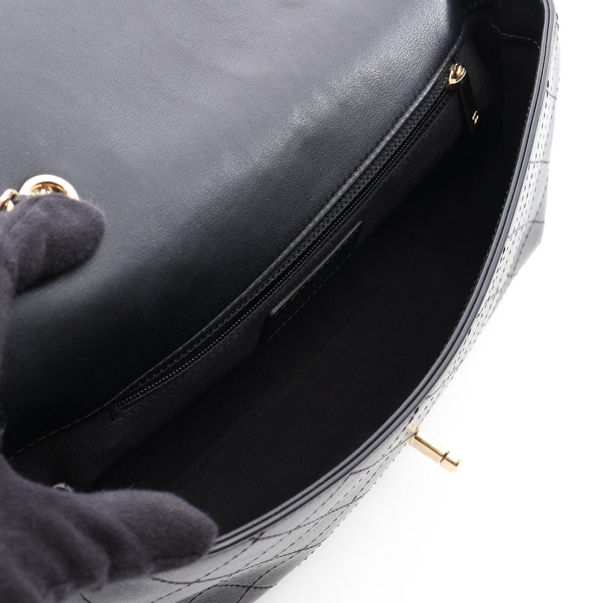 CHANEL Black Matelasse leather 2101220042592