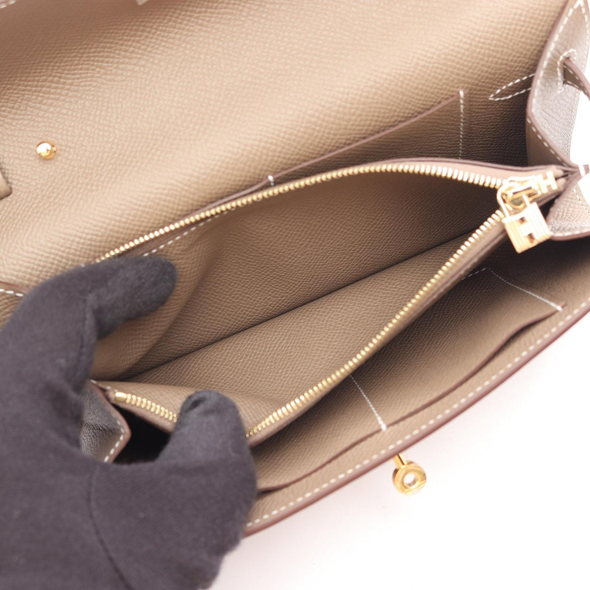 HERMES Kelly to go Shoulder BagEtoupe Grey Etoupe Grey Gray Epsom leather Epsom 2107601170595