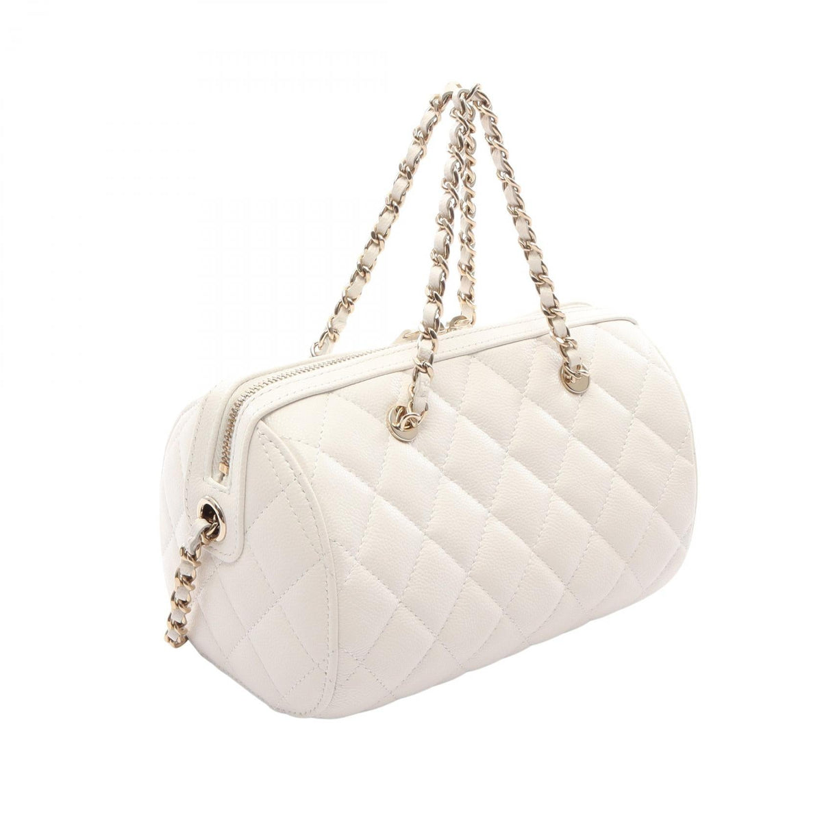 CHANEL White Matelasse 2WAY Grained Calfskin leather AP4474 2120900131166