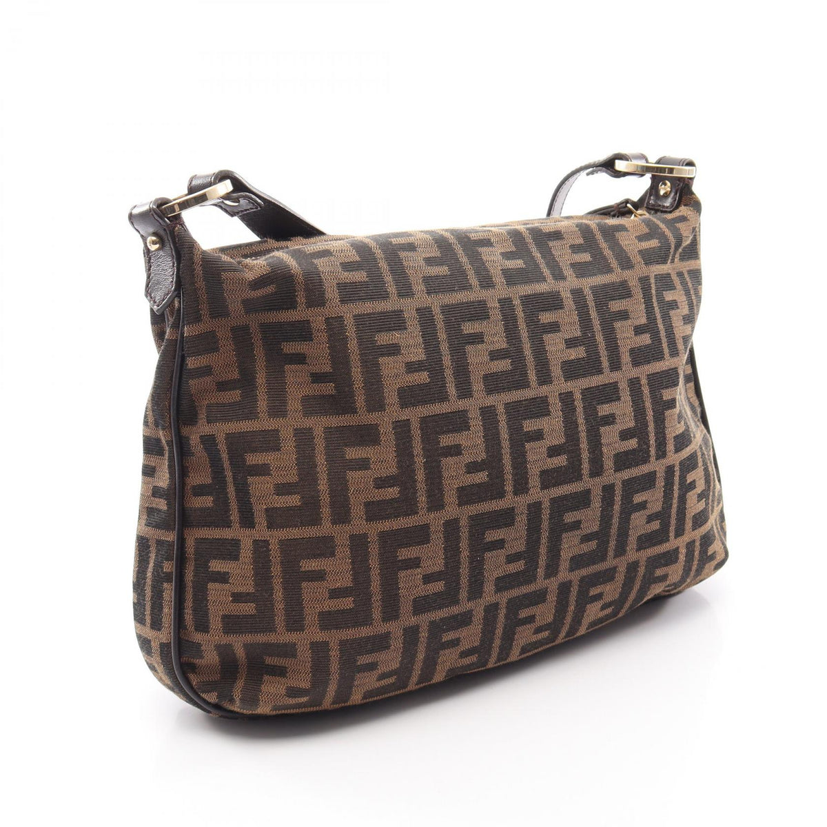 FENDI Zucca Shoulder Bag Brown canvas leather 2101220037956