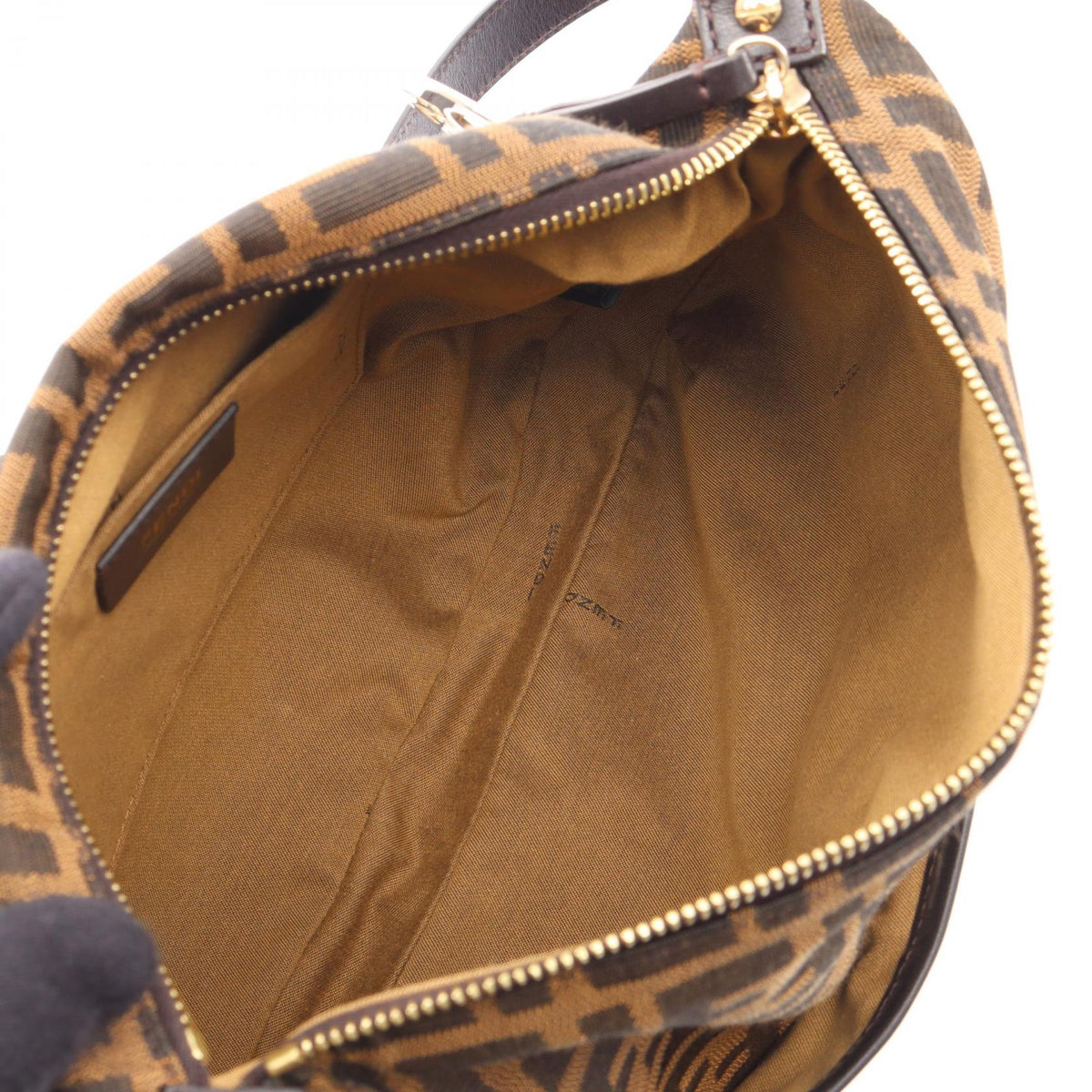 FENDI Zucca Shoulder Bag Brown canvas leather 2101220037956