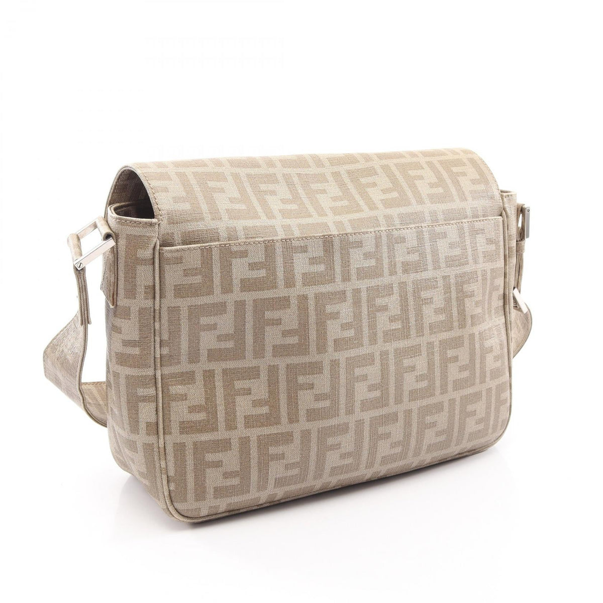 FENDI Zucca Shoulder Bag Beige PVC coated canvas 2101220038045