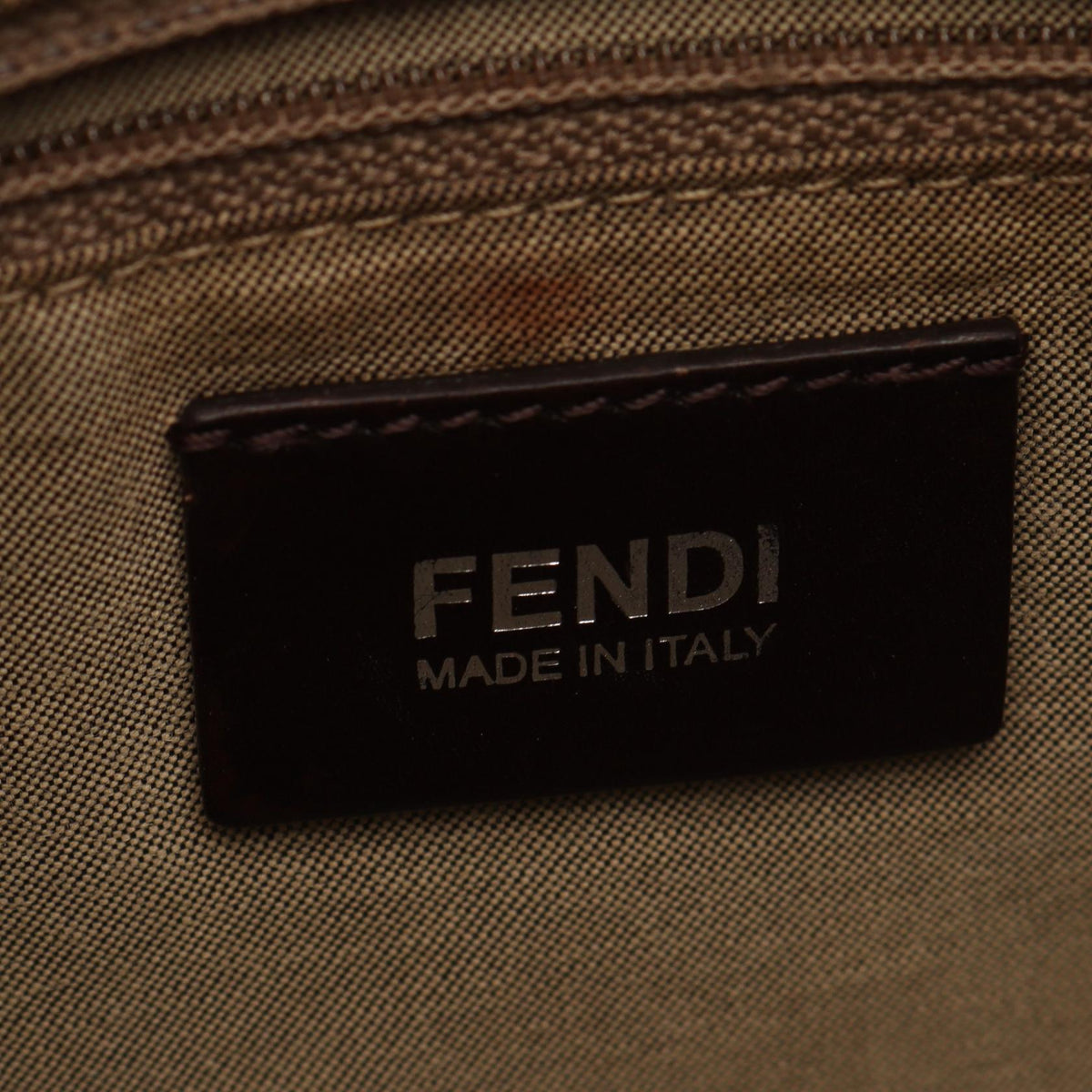 FENDI Zucca Shoulder Bag Beige PVC coated canvas 2101220038045