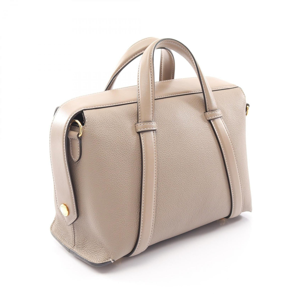 FENDI Boston 365 Medium 2WAY Handbag Beige leather 8BL152 2107400258425
