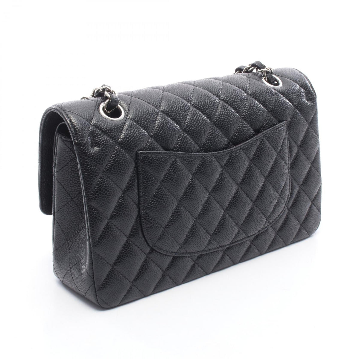 CHANEL Black Matelasse W flap Grained Calfskin leather 2101220038007