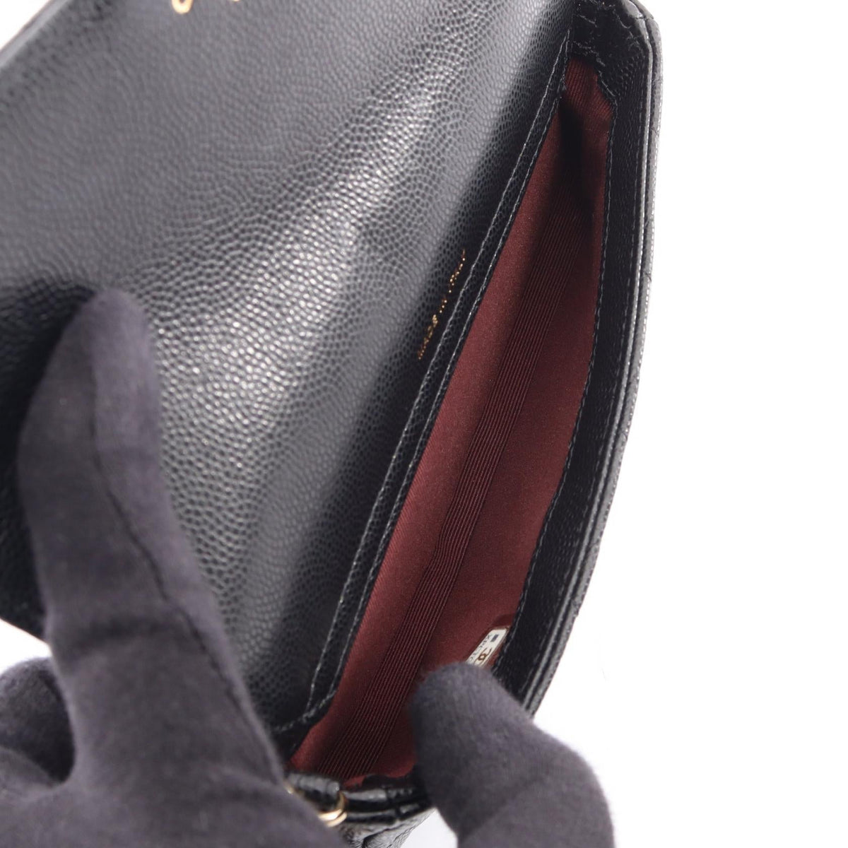 CHANEL Black Matelasse Chain Phone Case Wallet Grained Calfskin leather AP2096 2120300055802