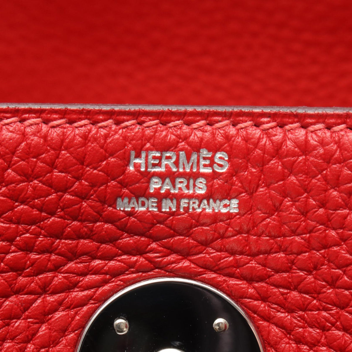 HERMES Lindy 26 Verso Rouge casaque Rose jaipur Shoulder Bag Red leather 2101220037017