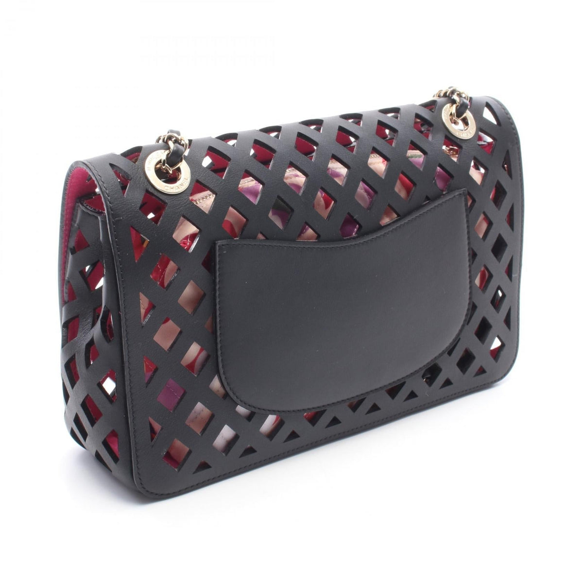 CHANEL Black punching Lambskin (sheep leather) AS2376 2101220037024
