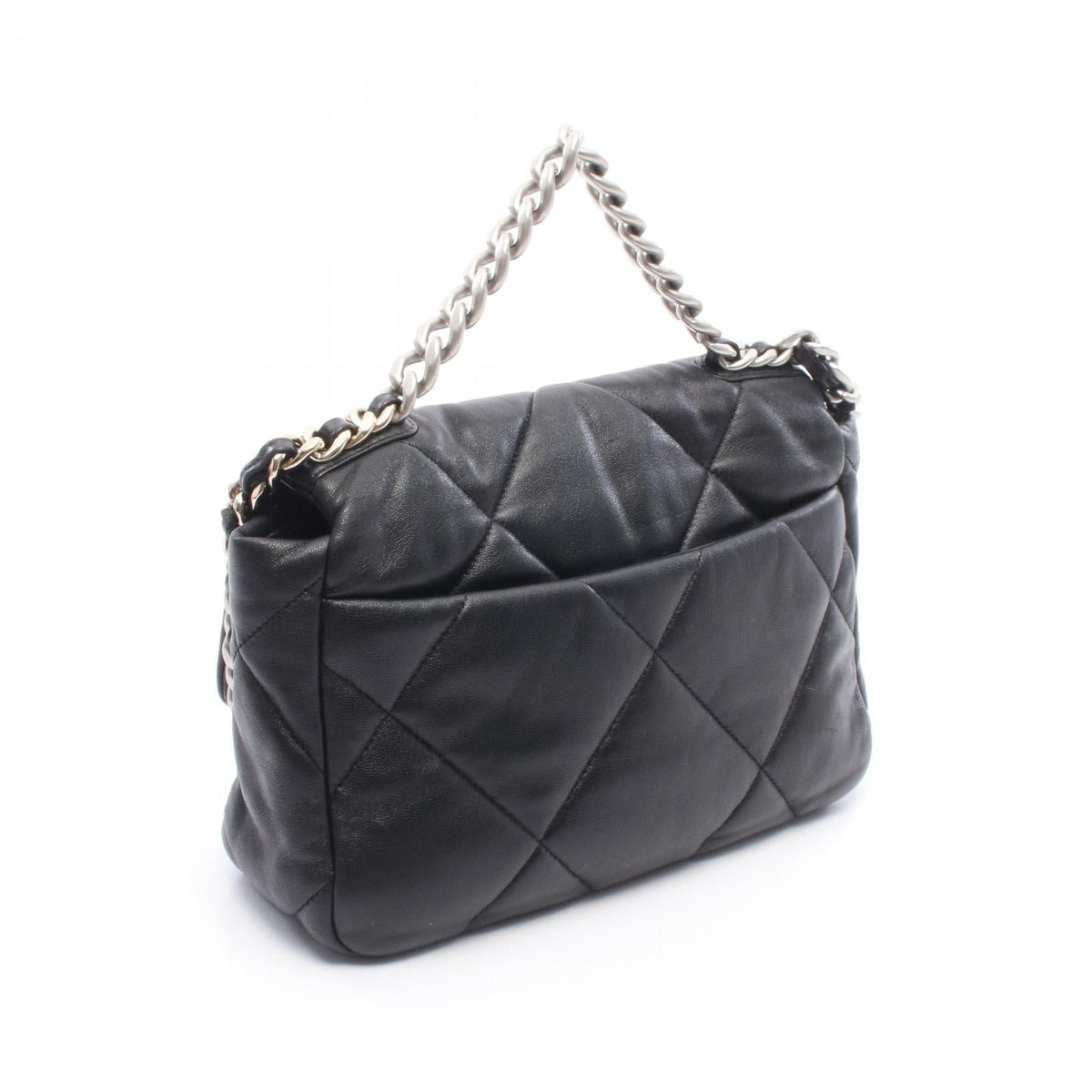 CHANEL Black 19 dix-neuf 19 Matelasse 2WAY leather AS1160 2101220037468