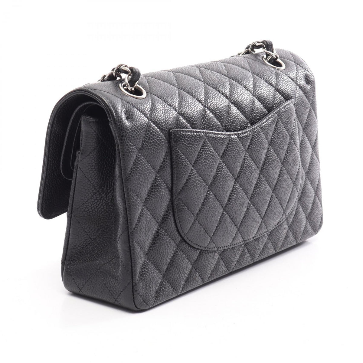 CHANEL Black Matelasse W flap Grained Calfskin leather 2101220037482