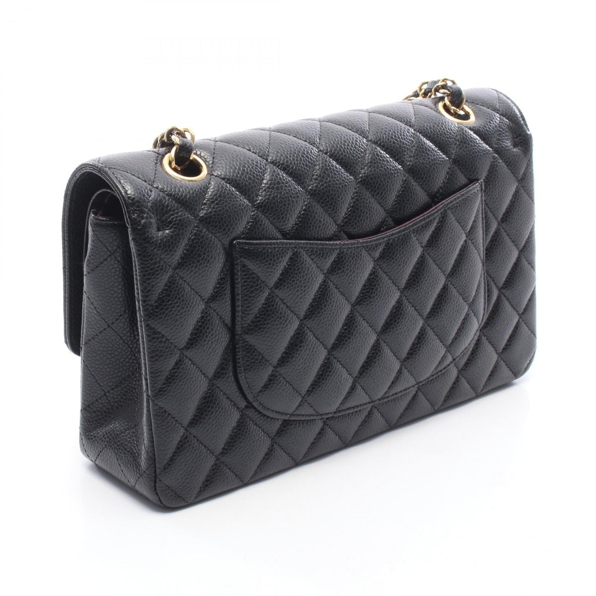 CHANEL Black Matelasse W flap Grained Calfskin leather 2101220037239