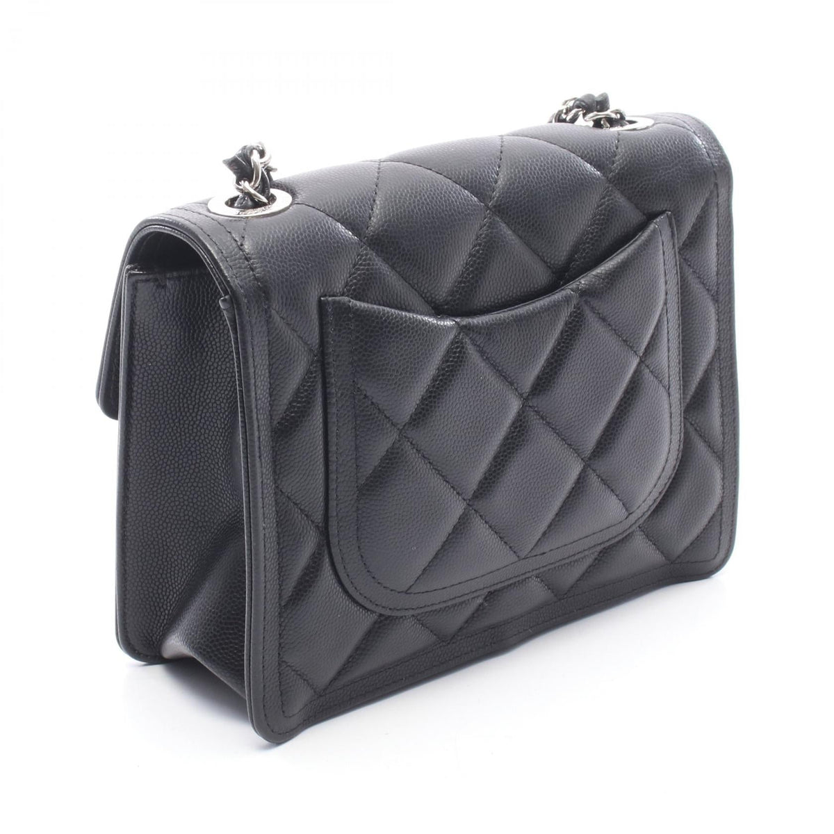 CHANEL Black Matelasse Grained Calfskin leather 2101220037697